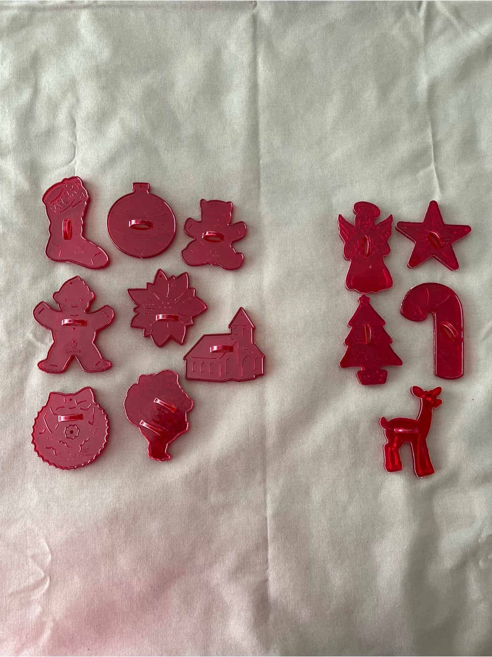 HRM Vintage Red Christmas Holiday Cookie Cutters 8 HRM and 5 Unbranded